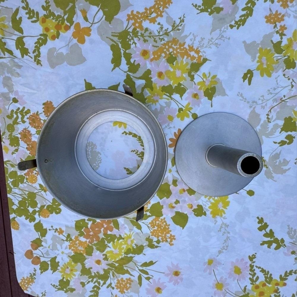 VTG 60s Comet Funnel Set Aluminum 10" Angel Food Cake Pan Cooling Feet Baking